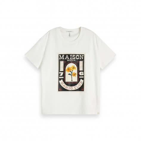 Maison Scotch Damen T-Shirt Oversized Patched Tee 156218 