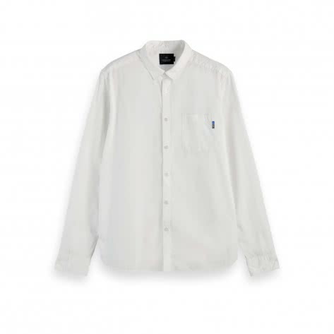 Scotch & Soda Herren Hemd Leigt Weight Shirt 156862-0001 S Off White | S