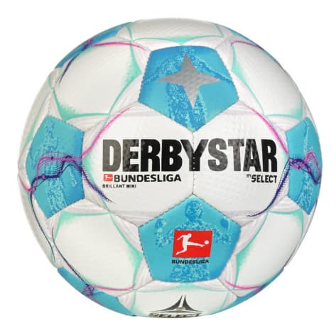 Derbystar Mini-Fussball Bundesliga Brillant Mini v24 24/25 4307000024 Weiß/Blau/Pink | 47 cm