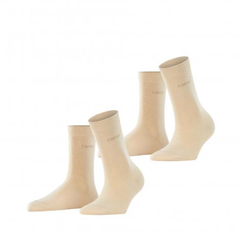 Esprit Damen Socken Uni SO 2P 18531 