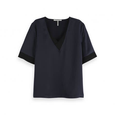 Maison Scotch Damen Top V-Neck Top 149810-02 XS Night | XS