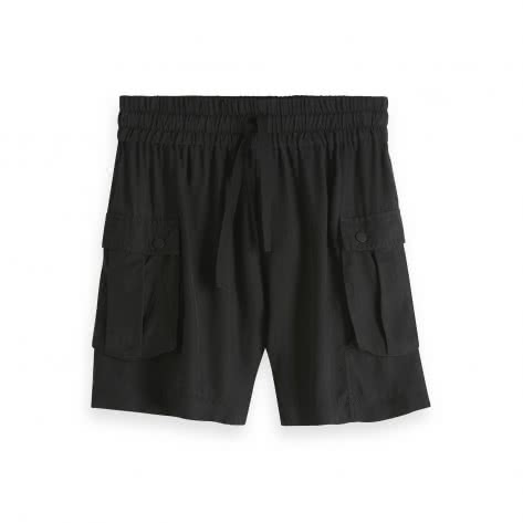 Maison Scotch Damen Short Drapey Cargo Shorts 149972-08 L Black | L