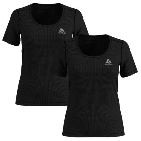 Odlo Damen Unterwäsche Shirt crew neck CUBIC 2 Pack 192281-15000 M Black | M