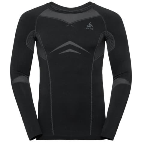 Odlo Herren Langarmshirt FUNDAMENTALS PERFORMANCE WARM 195792-60056 XXL Black - Odlo Graphite grey | XXL