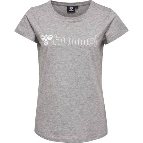 Hummel Damen T-Shirt LUCY T-SHIRT S/S 203020-2006 XS GREY MELANGE | XS
