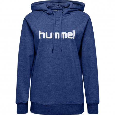 Hummel Damen Kapuzenpullover Go Cotton Logo Hoodie Woman 203517-7045 XXL True Blue | XXL