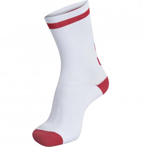 Hummel Sportsocken Elite Indoor Sock Low 204043-9402 27-30 White/True Red | 27-30