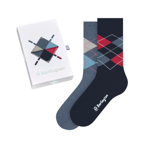 Burlington Damen Socken Basic Gift Box Argyle 2-Pack SO 20597-0070 36-41 Sortiment007 | 36-41