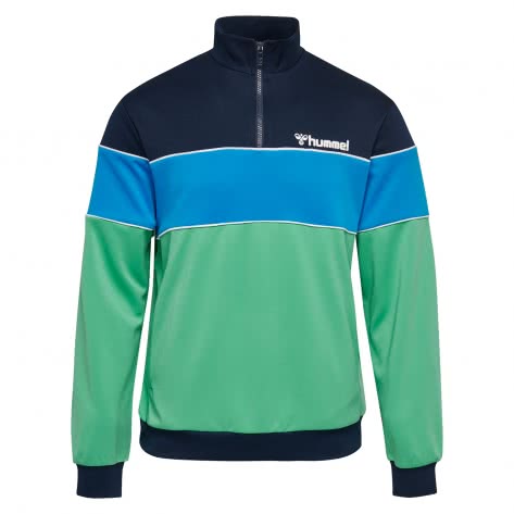 Hummel Herren 1/4 Zip Sweatshirt Liam 206278-5317 M Marine Green | M