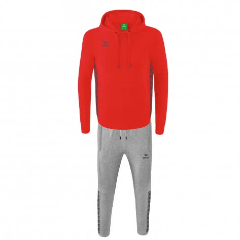 erima Kinder Sweatanzug Essential Team 2072209+2102203 152 Rot/Slate Grey | 152