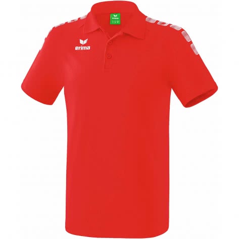 erima Herren Poloshirt Essential 5-C Poloshirt 2111902 XXL Rot/Weiß | XXL