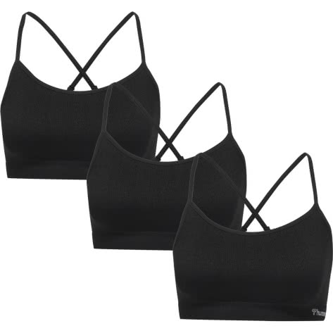 Hummel Damen Sport BH 3er Pack hmlJUNO Seamless Bra 215059 