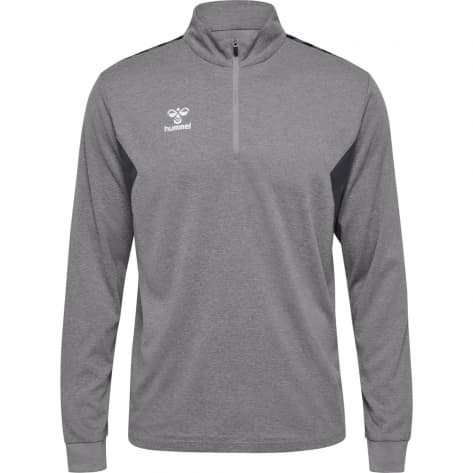 Hummel Herren Trainingstop hmlAuthenticHalf Zip Poly Sweat 219973-2006 XL Grey Melange | XL