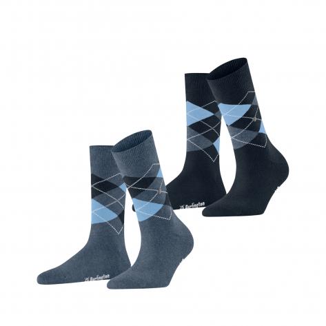 Burlington Damen Socken Everyday Argyle SO 2-Pack 22012 