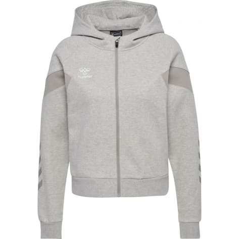 Hummel Damen Kapuzenjacke hmlTravel Zip Hoodie 220305-2010 XXL Light Grey Melange | XXL