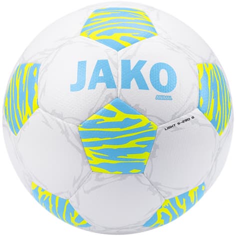 Jako Fussball Lightball Animal 2314-644 5 Weiß/Lightblue/Neongelb | 5 (290g)