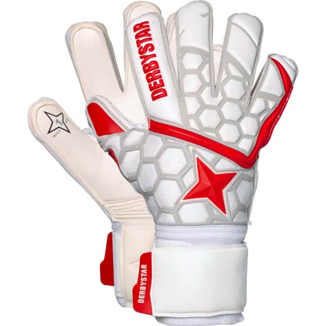 Derbystar Torwarthandschuhe APS White Red Star II 