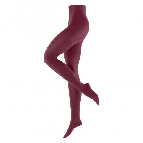 Burlington Damen Strumpfhose Argyle Affair TI 28013-8326 44-46 Burgundy | 44-46