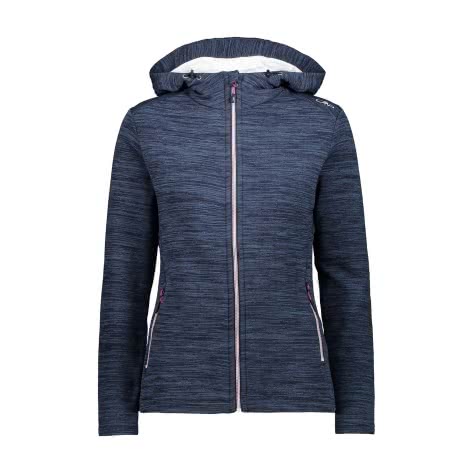 CMP Damen Fleecejacke Woman Jacket Fix Hood 30E2106-M947 36 Blue Mel. | 36