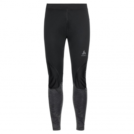 Odlo Herren Lauftight Zeroweight Warm Reflective Tights 323122-15000 S Black | S