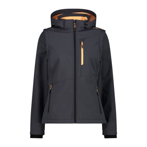 Куртка Damen Softshelljacke CMP с капюшоном на молнии и съемными Рукавами 33A1776