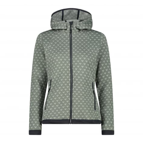 CMP Damen Fleecejacke Woman Jacket Fix Hood 34H2866-68ZS 34 Mineral-Bianco | 34