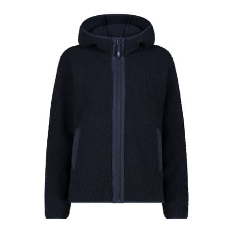 CMP Damen Fleecejacke Woman Jacket Fix Hood 34P0656-N950 34 Black Blue | 34
