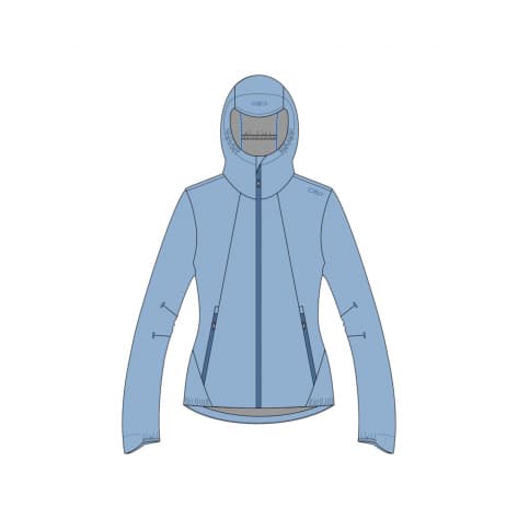 Женская куртка CMP Damen Regenjacke с фиксированным капюшоном 34Z6516