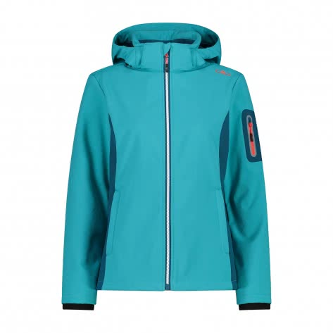 CMP Damen Softshelljacke Woman Jacket Zip Hood 39A5006-E726 34 Lagoon | 34