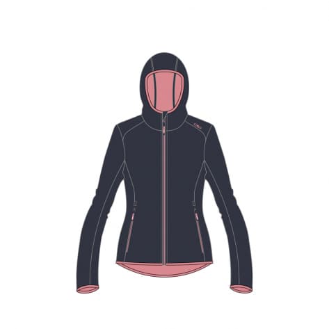 CMP Mädchen Softshelljacke Girl Jacket Fix Hood 39A5115 Rot - Bild 9 von 9