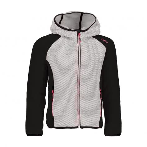 CMP Mädchen Fleecejacke Girl Jacket Fix Hood 39H0995-A280 116 GHIACCIO | 116