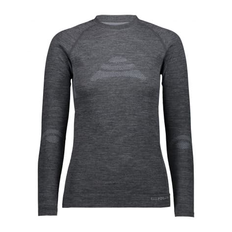 CMP Damen Langarmshirt Seamless Base Layer Sweat 39Y4006-U973 40/42 Nero Melange | 40/42