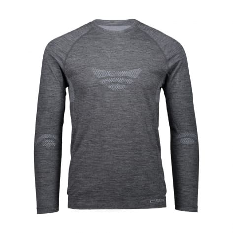 CMP Herren Langarmshirt Seamless Base Layer Sweat 39Y4017-U973 L/XL Nero Melange | L/XL