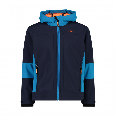 CMP Jungen Softshell Jacke Fix Hood 3A00094-01NM 176 Black Blue-Danubio | 176