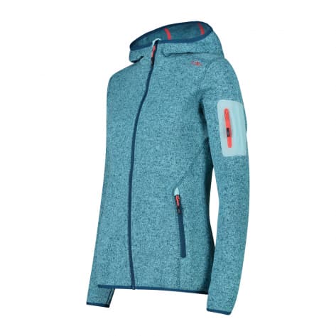 CMP Damen Jacke Knit-Tech Melange Hoody 3H19826-31LN 34 Acqua-Campari | 34