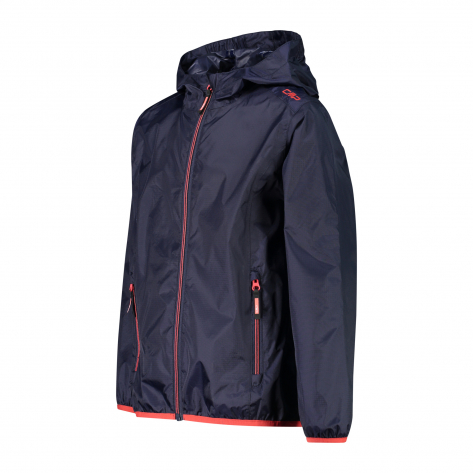 CMP Mädchen Regenjacke Fix Hood Rain 3X53255-28ML 104 Navy-Red Kiss | 104