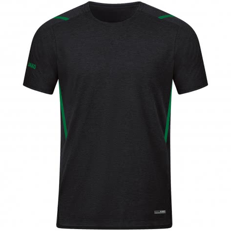 Jako Kinder T-Shirt Challenge 6121-503 164 Schwarz Meliert/Sportgrün | 164