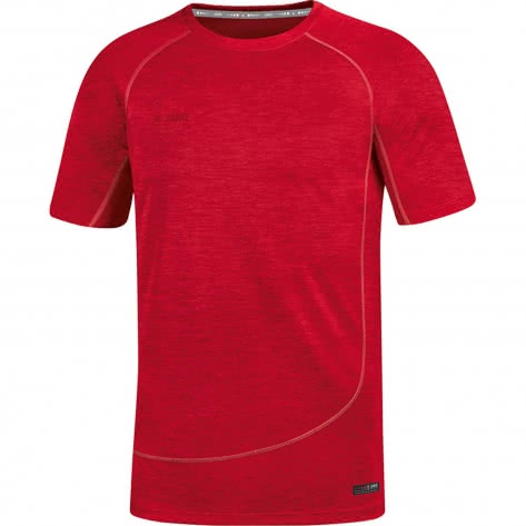 Jako Herren Trainingsshirt T-Shirt Active Basics 6149-01 S rot meliert | S
