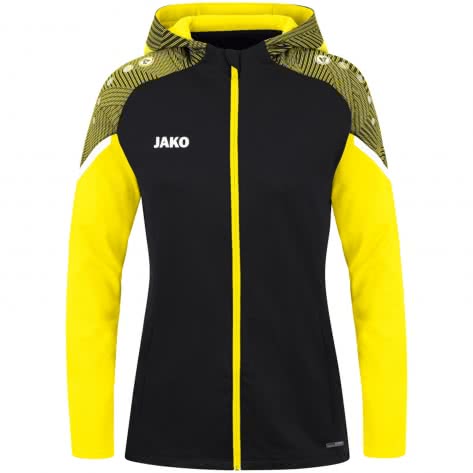 Jako Damen Kapuzenjacke Performance 6822-808 42 Schwarz/Soft Yellow | 42