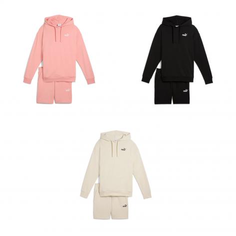 Puma Damen Trainingsanzug Short Hooded Relaxed Sweat Suit 7  685076 