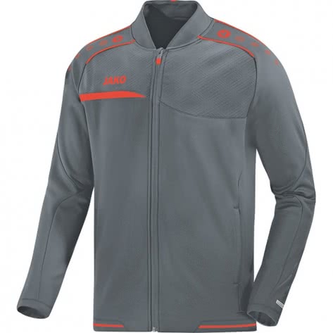 Jako Herren Clubjacke Prestige 6858-40 S steingrau/flame | S