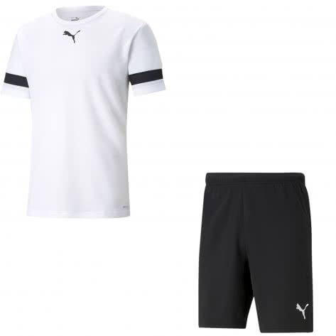 Puma Kinder Set Trikot+Hose teamRISE Jersey Jr 704938+704943-04 152 Puma White-Puma Black-White | 152