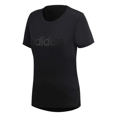 adidas Damen T-Shirt D2M SOLID LOGO TEE DS8724 XS black/grey six | XS