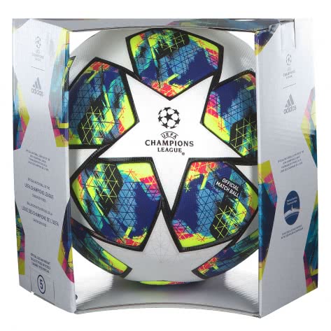 adidas Fussball UCL Finale 2019 OMB DY2560 5 white/bright cyan/solar yellow/shock pink | 5