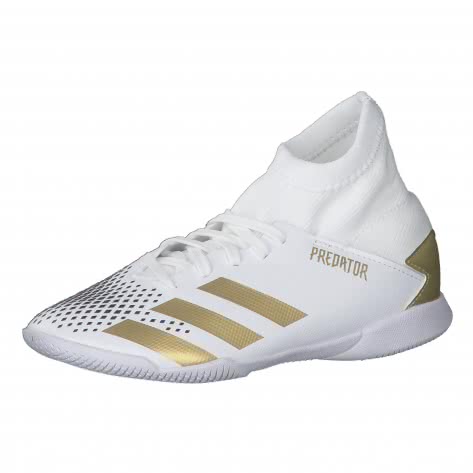 adidas Kinder Fussballschuhe PREDATOR 20.3 IN J FW9218 28 1/2 Ftwr White/Gold Met./Core Black | 28 1/2