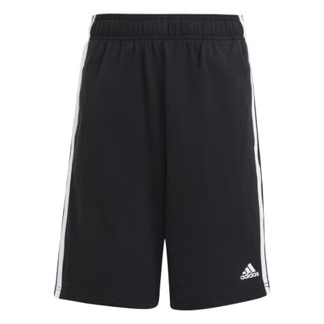 adidas Kinder Short Essentials 3S Knit Shorts HY4714 128 Black/White | 128