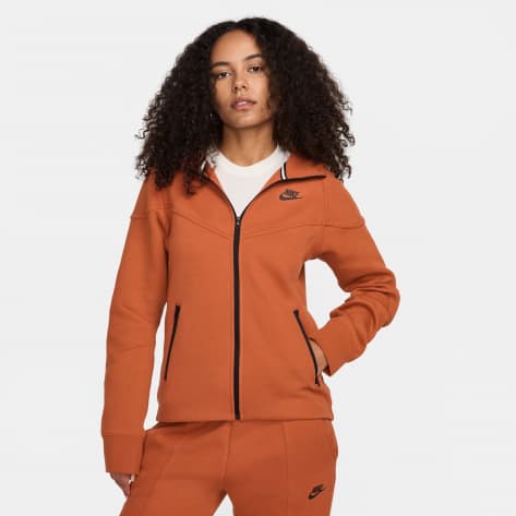 Nike Damen Sweatjacke Sportswear Tech Fleece Windrunner FB8338-825 S Burnt Sunrise/Black | S