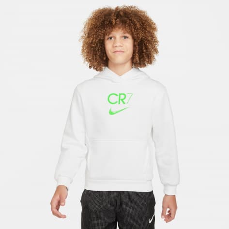 Nike Kinder Kapuzenpullover CR7 Soccer Academy Player Edition FN8420-100 128-137 White/Green Strike | 128-137