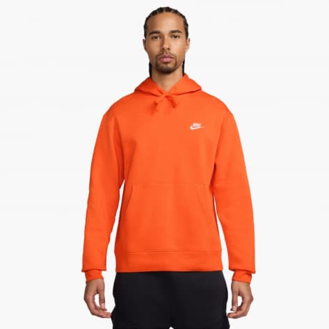 Nike Herren Kapuzenpullover NSW Club Hoodie PO BB BV2654-819 M Safety Orange/Saf Orange/Wht | M