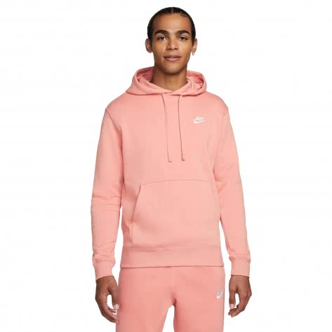 Nike Herren Kapuzenpullover NSW Club Hoodie PO BB BV2654-824 XS Lt Madder Root/White | XS